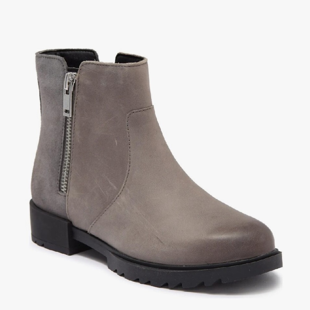 SOREL Emile II Waterproof Zip Ankle Boots Quarry/Black, Taupe/Gray